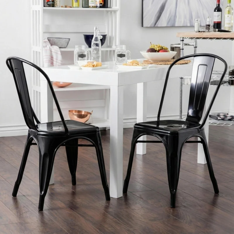 Juego de comedor 6 sillas Tolix 120 - Negro en Negro - Mesas de comedor, Uruguay | Rústico Hogar, vista 3