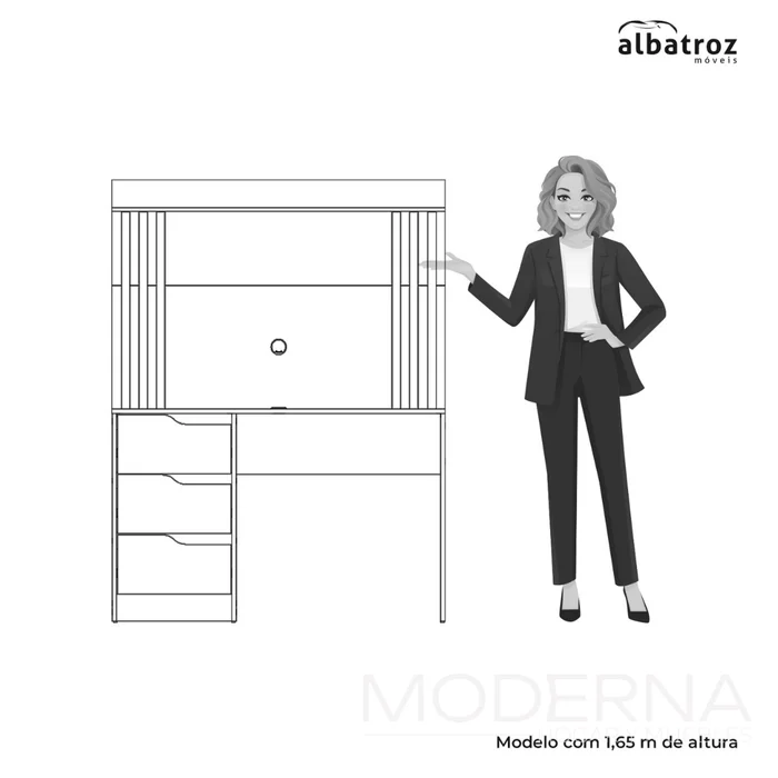 Escritorio panel - Moderna Hogar en Madera natural - Escritorios, Uruguay | Moderna Hogar, vista 5