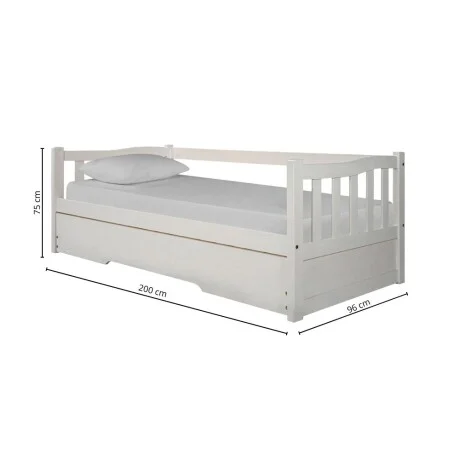 Cama marinera reforzada Linea Parma - Blanca en Blanco - Dormitorio, Uruguay | La Cueva Muebles, vista 7