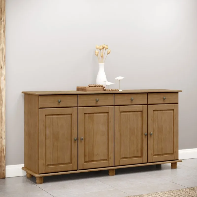 Aparador Bajo Rubi 4 Puertas Color Freij en Madera natural - Aparadores y recibidores, Uruguay | Aihaus