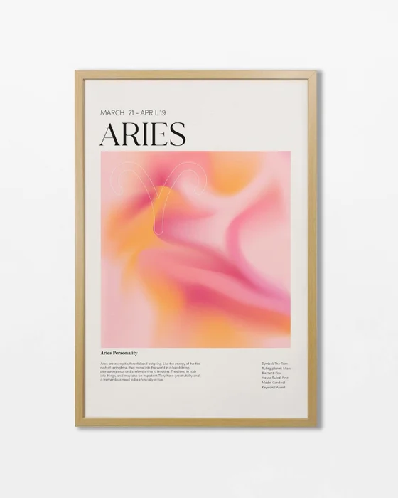 Signo Aries en Multicolor - Láminas, Uruguay | La Cuadrería
