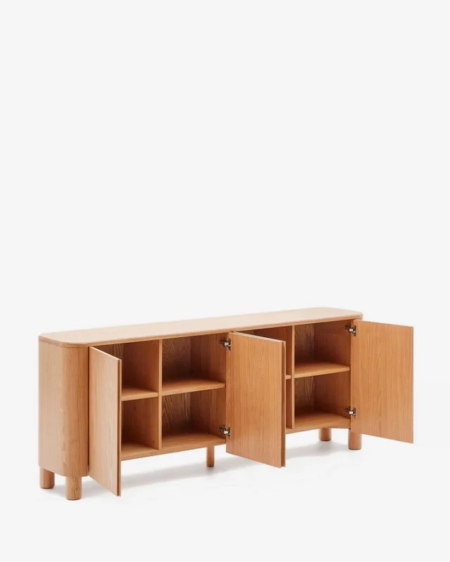 Aparador Salaya de madera contrachapada de fresno FSC 100% 200 x 40 cm en Madera natural - Aparadores y recibidores, Uruguay | Kavehome, vista 3