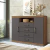 Comodas Cajoneras 2 Puertas 4 Cajones Dormitorio Grafito - Cómodas, Uruguay | Soy Hogar, vista 8 de 8