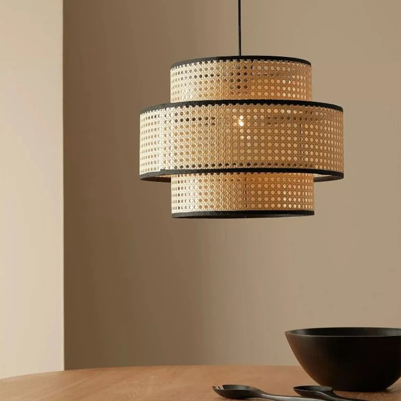 Colgante triple francesa en Madera natural - Lámparas colgantes, Uruguay | La Perla, vista 3