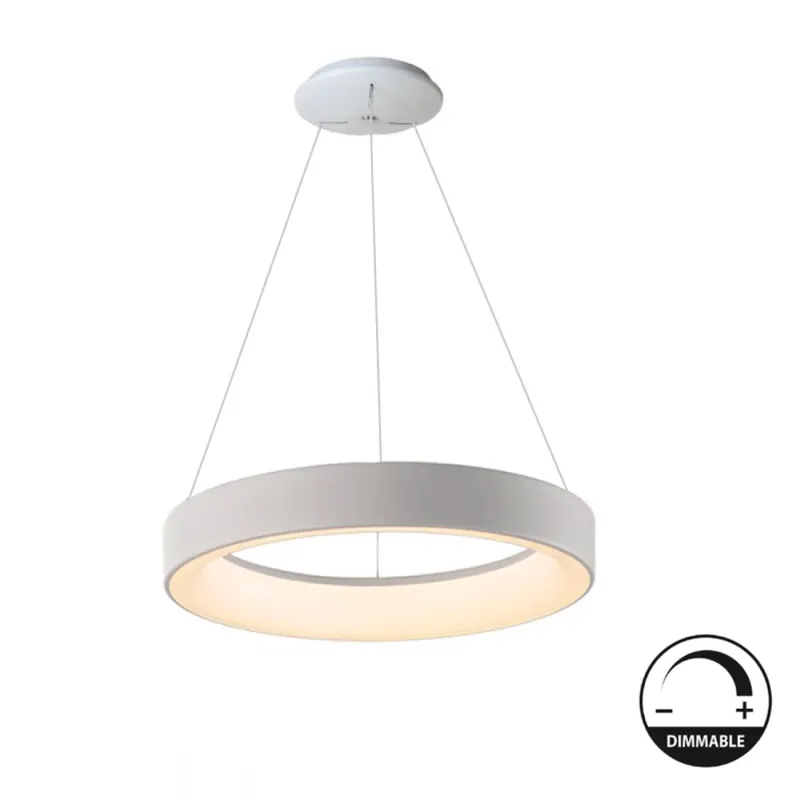 Colgante Led Dimerizable Phoenix 17W 45 cm Blanco en Negro - Lámparas colgantes, Uruguay | Serlux