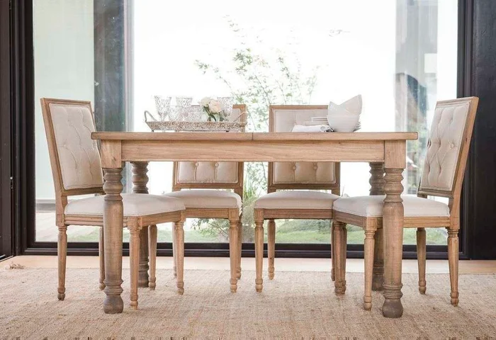 MESA COMEDOR DE CEDRO EMMA - EXTENSIBLE en Madera natural - Mesas de comedor, Uruguay | La Iberica, vista 13