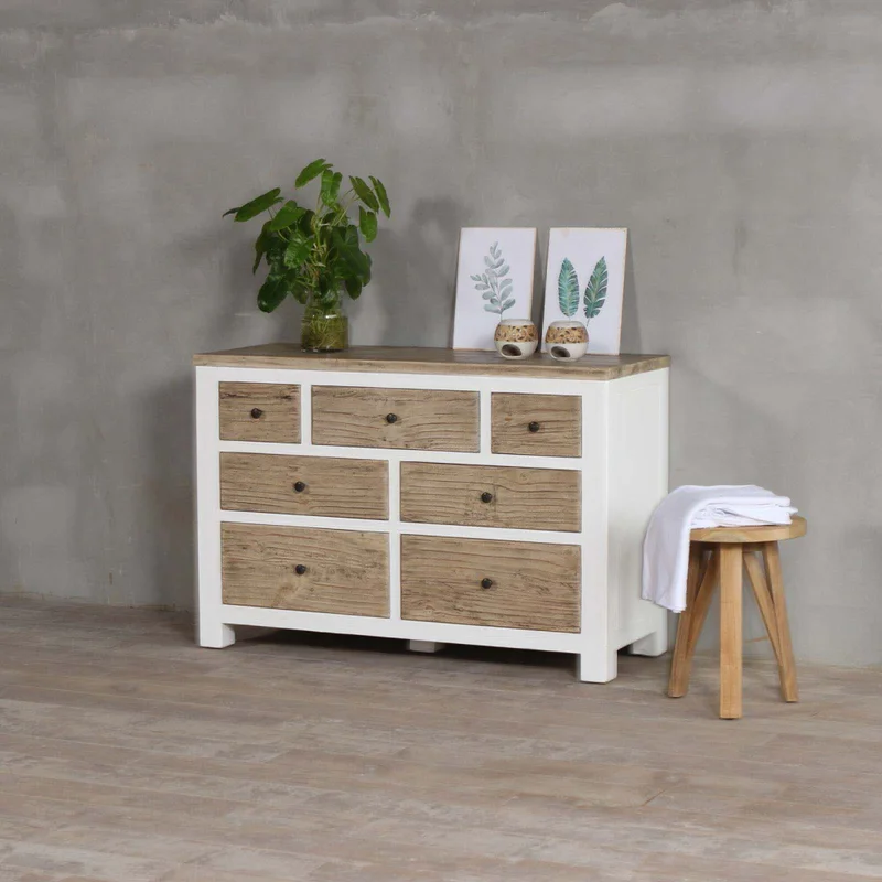Cómoda Madera Blanco Arezzo en Blanco - Cómodas, Uruguay | Divino, vista 3