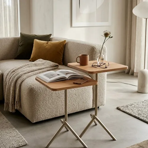 MESA LATERAL Triplex altura 65 cm en Marrón - Muebles, Uruguay | Indrana