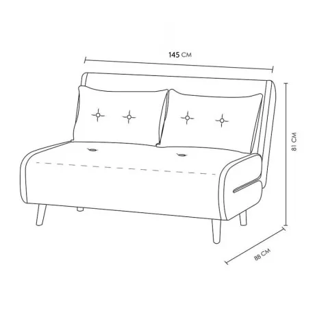 Sillon cama Trifold 2 cuerpos en Gris - Sillones y sofás, Uruguay | La Cueva Muebles, vista 13