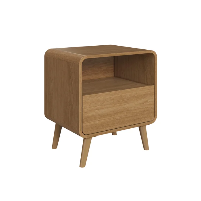 COMBO mesas de Luz Alba 9B – Roble en Madera natural - Mesas de luz, Uruguay | RM Muebles y Deco, vista 3