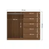 Comoda Cajonera 2 Puertas 5 Cajones 100% Mdp Dormitorio Jatoba Arena - Cómodas, Uruguay | Muebles Express, vista 3 de 4