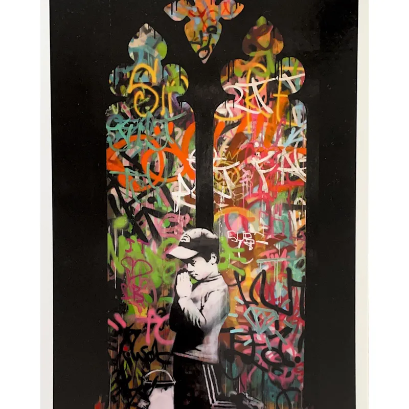 Bansky en Multicolor - Láminas, Uruguay | Mara Estudio