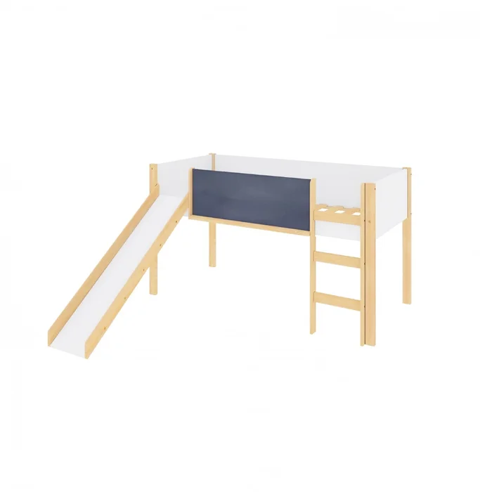 Cama con pizarrón 1 Plaza - Juvenil en Multicolor - Dormitorio, Uruguay | Rústico Hogar