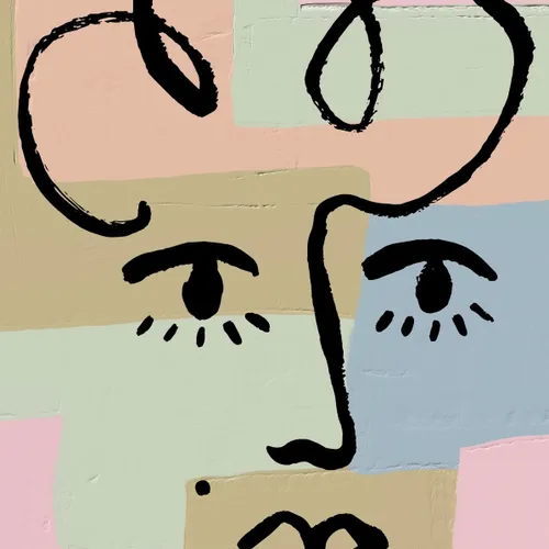 Rostro en Multicolor - Láminas, Uruguay | Mara Estudio