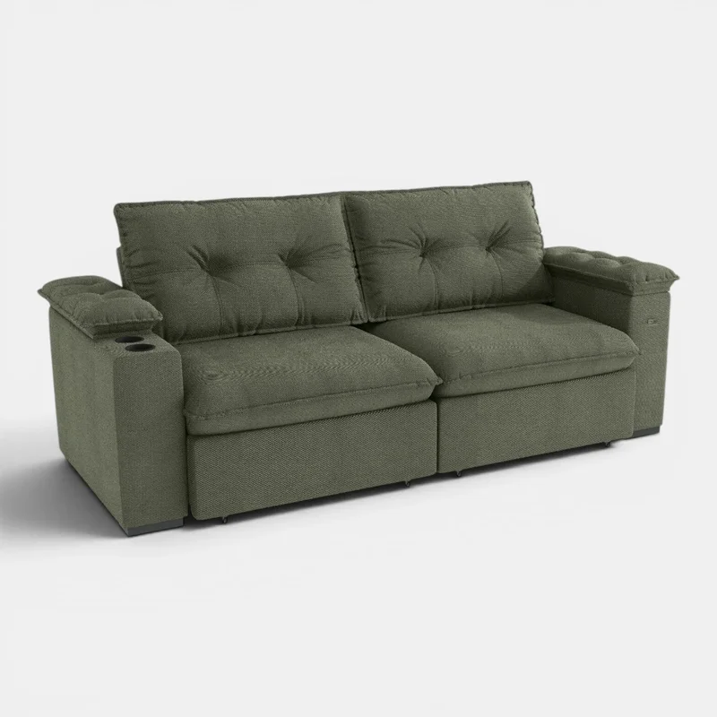 Sofa Zandon 260CM - Retractil/Reclinable en Lino Arena A085 - Sillones y sofás, Uruguay | Balton, vista 17