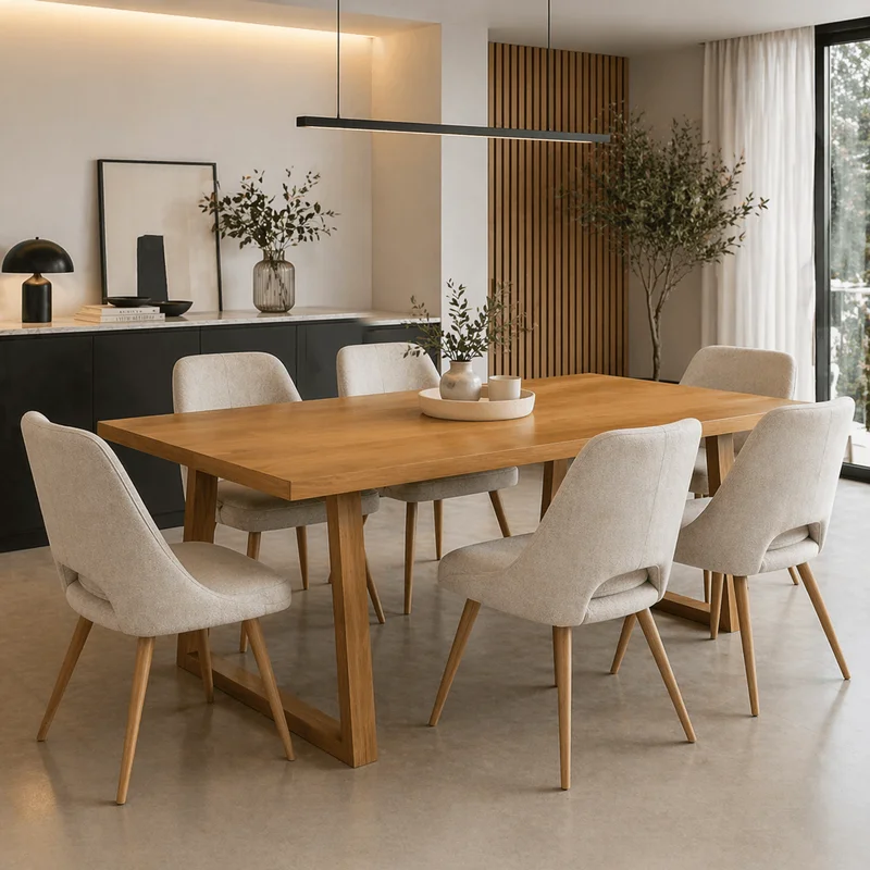 MESA COMEDOR CALA en Madera natural - Mesas de comedor, Uruguay | Forum Design, vista 4