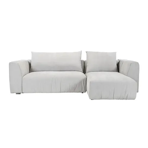 SOFA CORSO CHAISE DER 266X105X80CM (2PIEZAS) TELA GRIS CLARO - Sillones y sofás, Uruguay | Vinibel