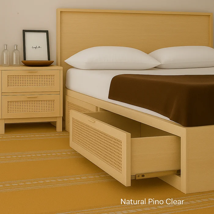 Cama Canagge con Ratán en Marrón - Dormitorio, Uruguay | Tree House Deco, vista 13
