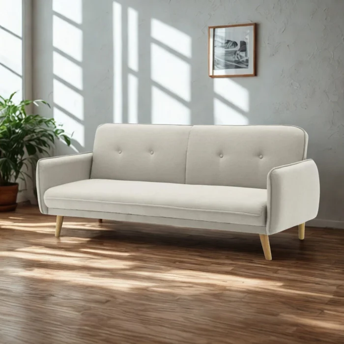 Sillón Cama Mìa en Tela - Gris en Beige - Sillones y sofás, Uruguay | Rústico Hogar, vista 2