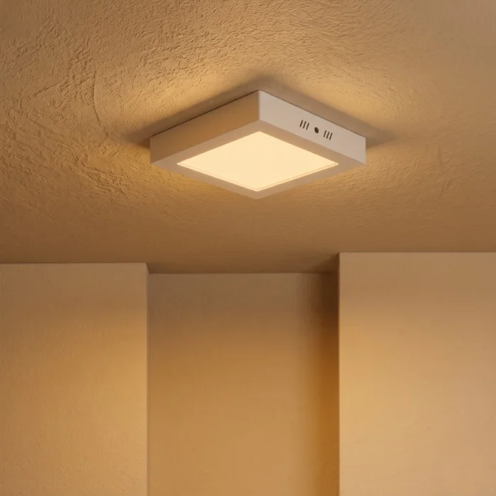 Panel LED Cuadrado de Adosar 18W Luz Cálida en Blanco - Lámparas colgantes, Uruguay | Serlux, vista 2