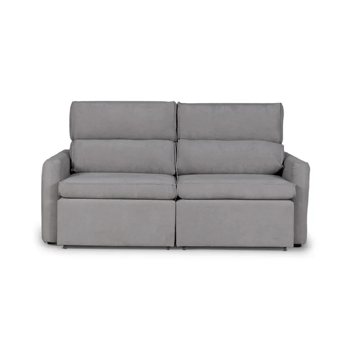 Sofá Santiago (Rebatible) - Tela Microfibra - 2,5 cuerpos - TC1009 (Plata) en Gris - Sillones y sofás, Uruguay | NYR, vista 2