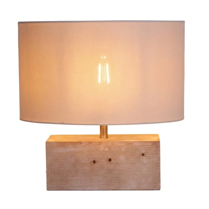 Madera Natural/beige Lámpara de mesa ml Crema en Madera natural - Lámparas de mesa, Uruguay | Le Blanc, vista 2