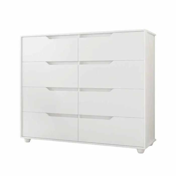 Comoda 8 Cajones - Línea FIT - Blanco en Blanco - Cómodas, Uruguay | Ecowood, vista 2