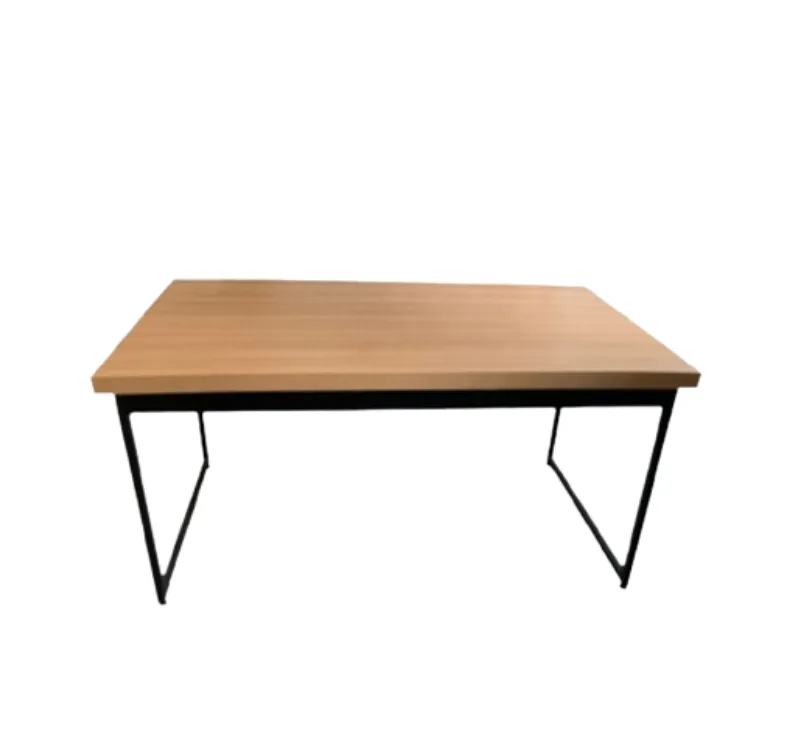 Mesa de Comedor Oxford Rectangular 120 cm (Marrón Claro – Hierro Negro) - Mesas de comedor, Uruguay | Berna home