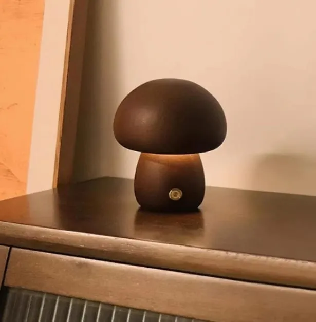 Lámpara de mesa SETA chica en Madera natural - Lámparas de mesa, Uruguay | Simple Deco