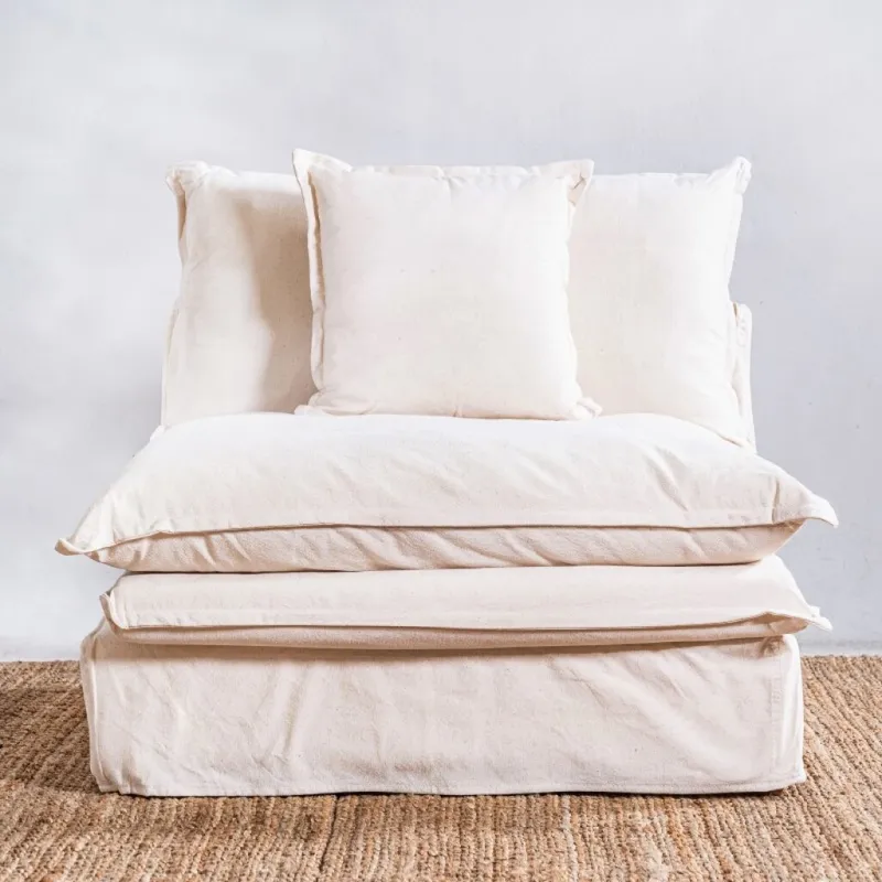 Módulo Tessa Central 95cm Crudo en Beige - Sillones y sofás, Uruguay | Aihaus