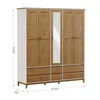 Ropero Prata 5 Puertas 6 Cajones Con Espejo 2814 Freijo/blan en Multicolor - Roperos y placares, Uruguay | Albanés, vista 3 de 3
