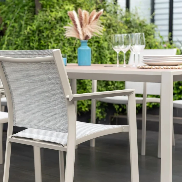 Mesa De Aluminio Para Jardín - Urbanite - 160x90 - Beige en Beige - Mesas de comedor, Uruguay | Ecowood, vista 4