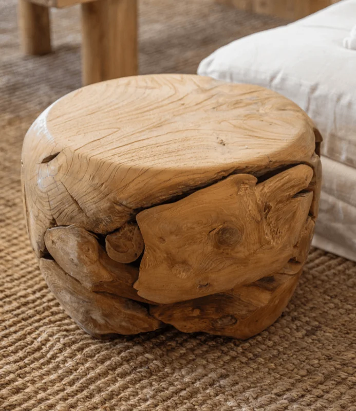MESA DE LIVING BOLA DE TEKA NATURAL  en Madera natural - Mesas de arrimo, Uruguay | Masinfinito Casa, vista 3