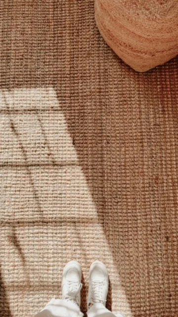 Alfombra de yute rectangular en Beige - Alfombras, Uruguay | Decoramuss