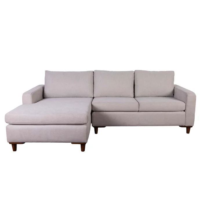 Sofá C/chaise Más De 4 Cuerpos Tela Natural-beige Napoli Beige en Beige - Sillones y sofás, Uruguay | Divino, vista 2