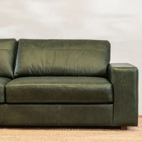 Sillón Cuero Octavio 3 Cuerpos Verde en Verde - Sillones y sofás, Uruguay | Aihaus, vista 2