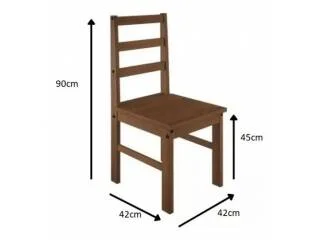 JUEGO COMEDOR OLIVIA 4 SILLAS /CERA en Marrón - Mesas de comedor, Uruguay | Quesal, vista 5