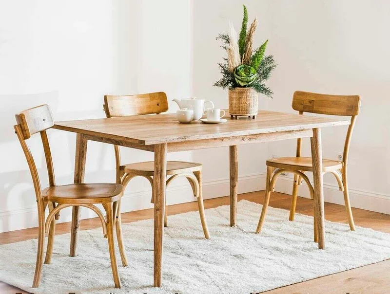 MESA COMEDOR NORDICA - OLMO NATURAL - 1.50 X 0.90 MTS en Madera natural - Mesas de comedor, Uruguay | La Iberica, vista 24