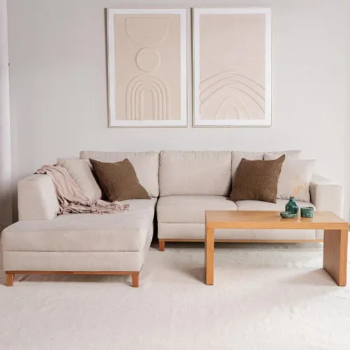 Rinconero Dakota en Beige, Gris - Sillones y sofás, Uruguay | Fabrica Italiana