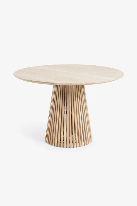Mesa Jeanette madera maciza de teca Ø 120 cm en Madera natural - Mesas de comedor, Uruguay | Kavehome