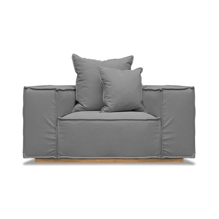 Sillón Luciana 1 cuerpo - Gris en Gris - Sillones y sofás, Uruguay | Samic