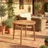 Mesa de Patio Madera de Teca - Caraíva 90cm en Marrón - Muebles para el exterior, Uruguay | Rústico Hogar, vista 2 de 5