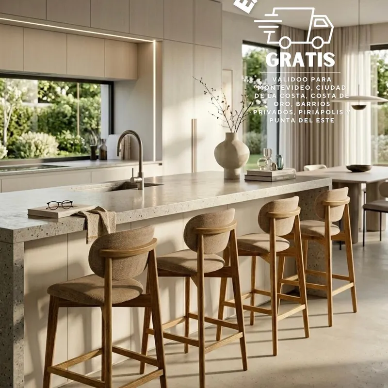 BANQUETA AXIS miel y tostado REF 2025 en Amarillo - Muebles, Uruguay | Indrana