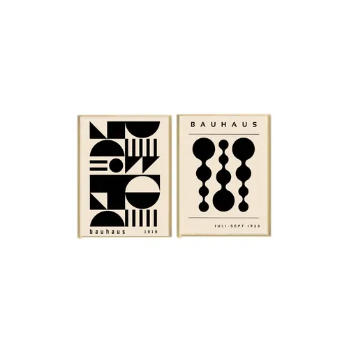 Kit 2 Cuadros - Bauhaus Negro - 30 x 40 - Decoración de pared, Uruguay | Berna home