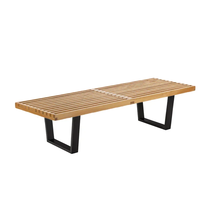 Mesa baja Nelson Bench - Black en Madera natural - Mesas de living, Uruguay | Samic