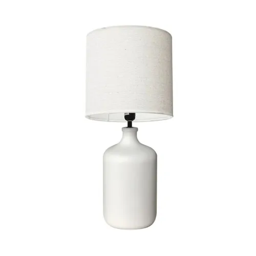 LAMPARA PORCELANA D26x58CM BLANCO LISO en Blanco - Lámparas de mesa, Uruguay | Koz