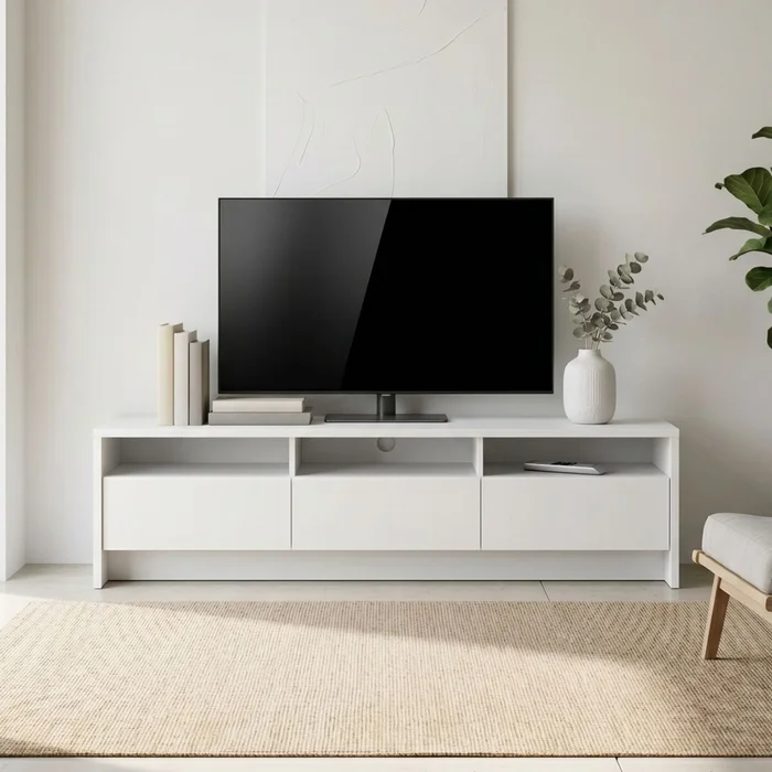 Rack de Tv 184 - Aspen - Blanco en Blanco - Muebles para TV, Uruguay | Rústico Hogar