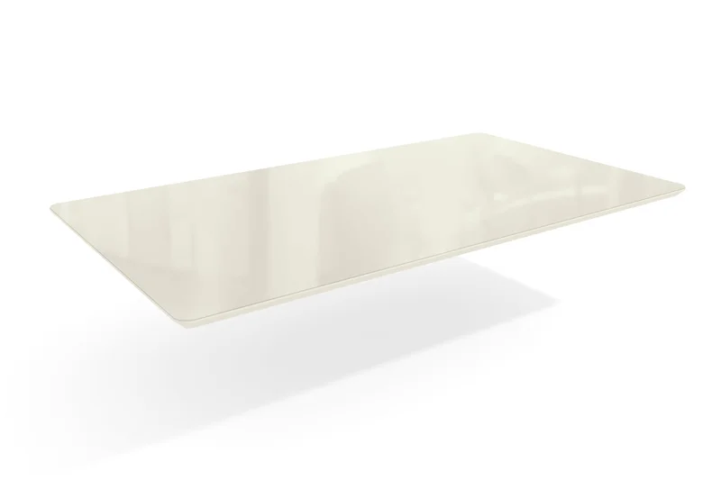 Mesa Mira Rectangular - Madera Maciza y Vidrio Sobrepuesto en Blanco - Mesas de comedor, Uruguay | Balton, vista 11