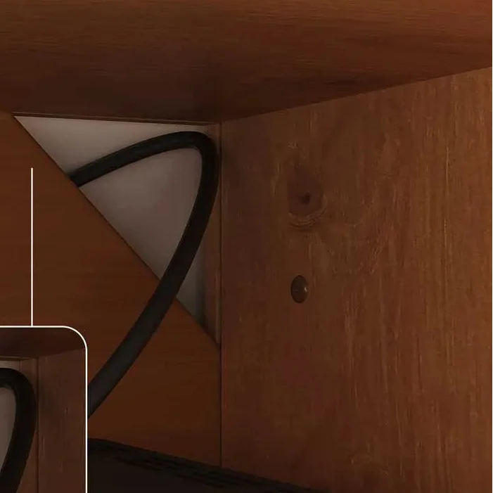 Rack tv Lesly 220CM - Madera Maciza en Madera natural - Muebles para TV, Uruguay | Balton, vista 8