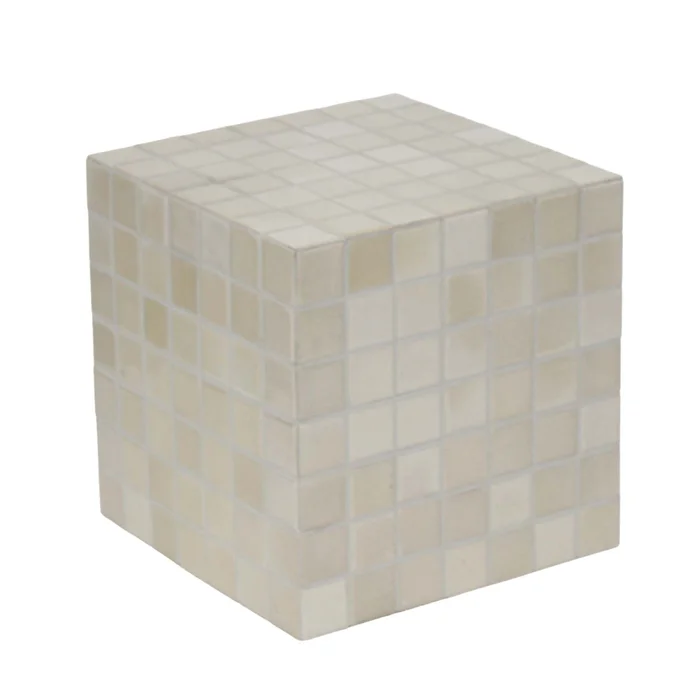 Mesa Lateral Ceramica Natural-beige Oia Beige en Beige - Mesas de living, Uruguay | Divino, vista 2